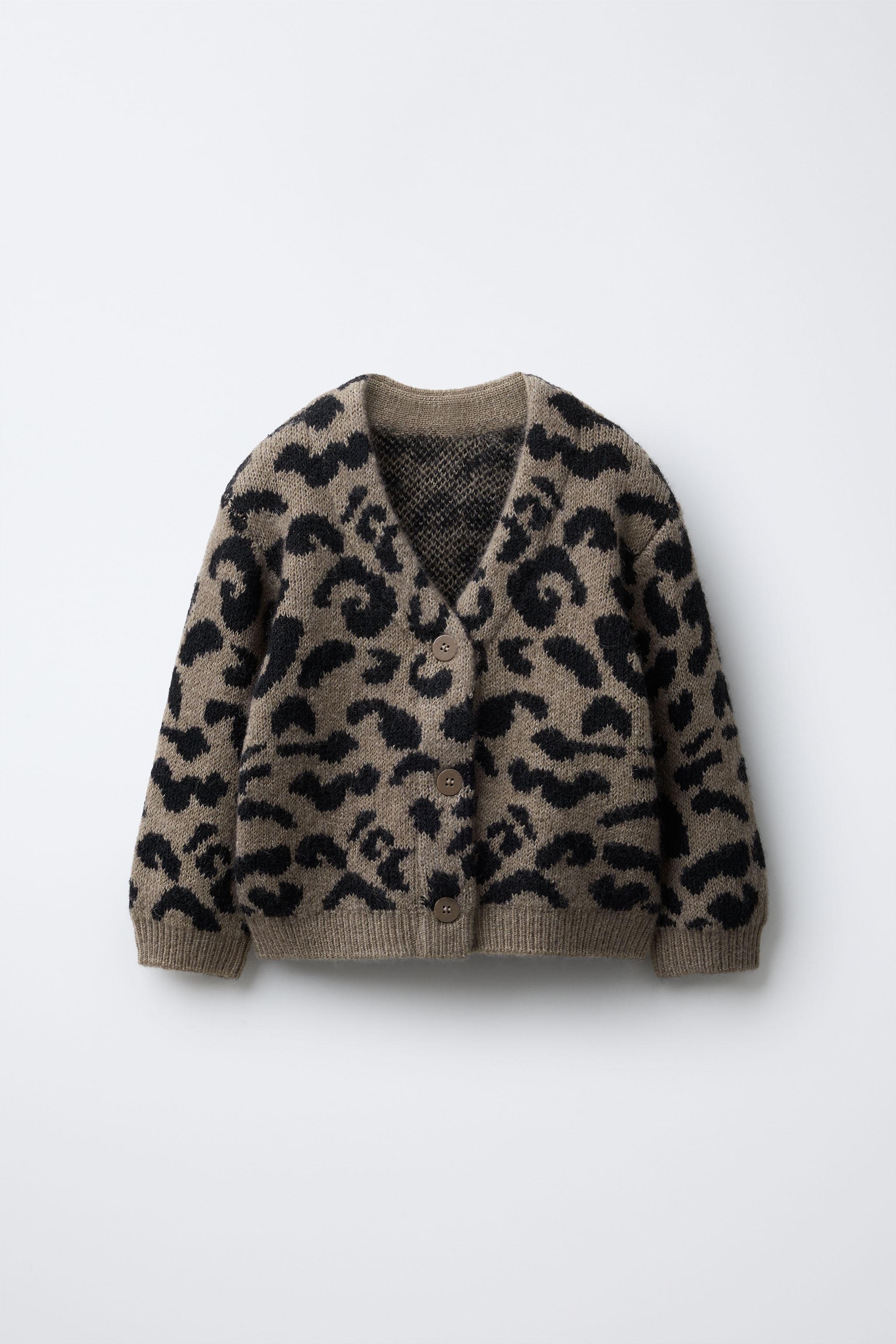 GILET EN MAILLE ANIMAL PRINT